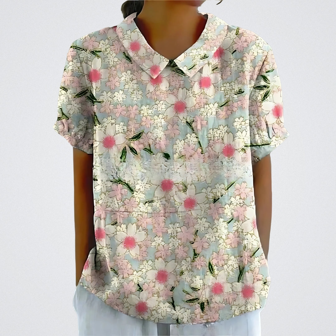Lina™ | Blusa floral de lino