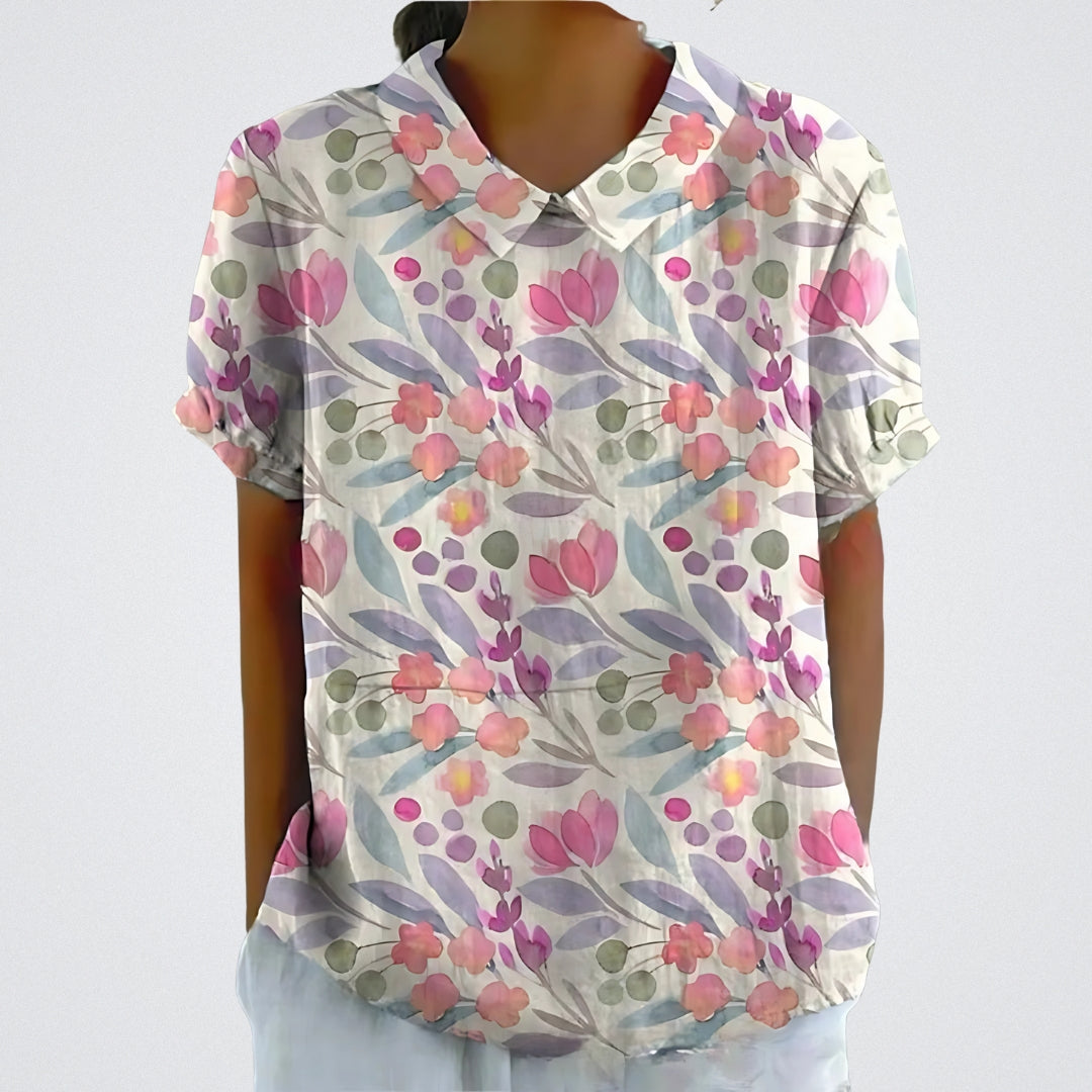 Lina™ | Blusa floral de lino