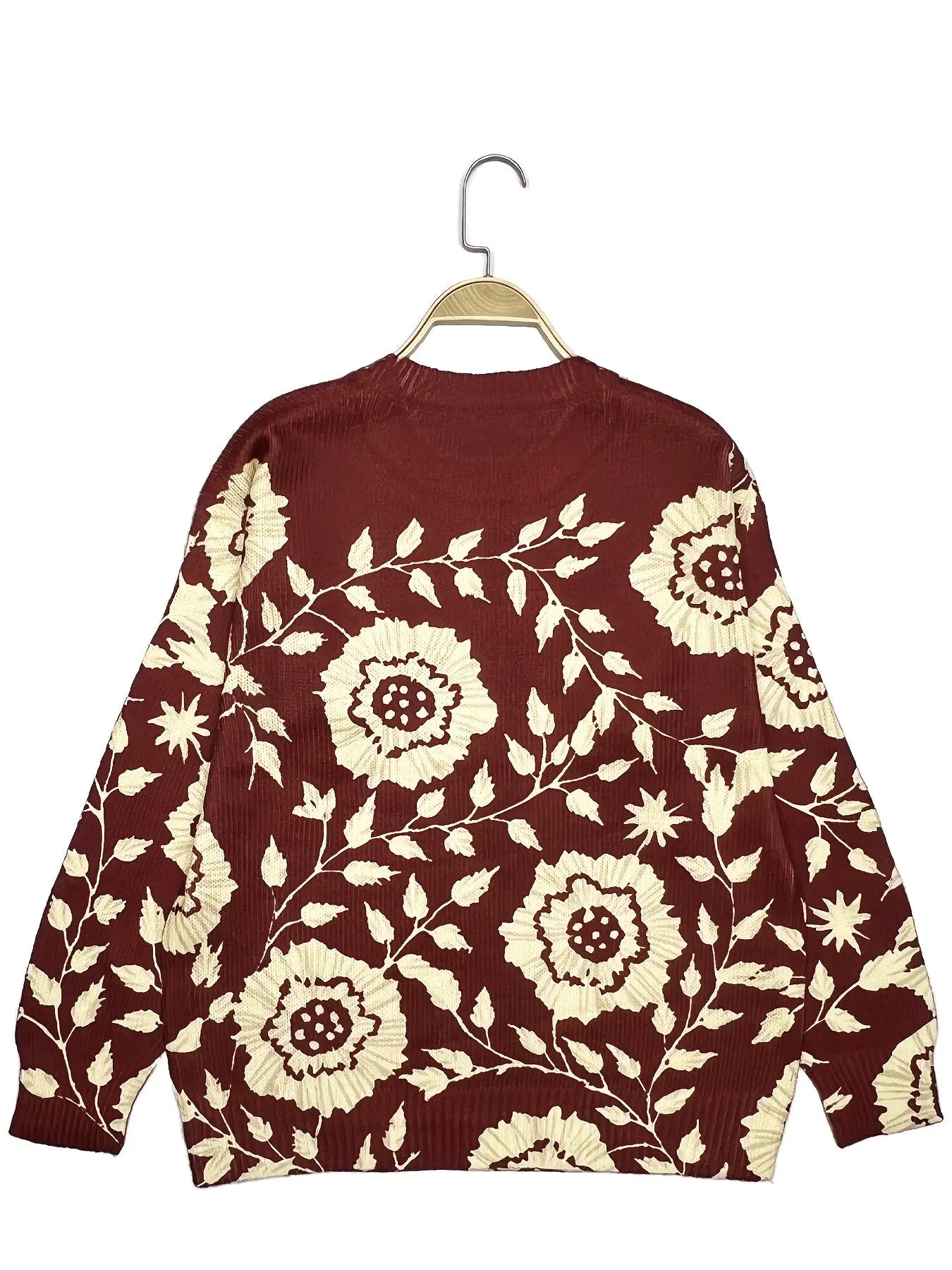 Amelie™ | Jersey elegante de manga larga y estampado floral.