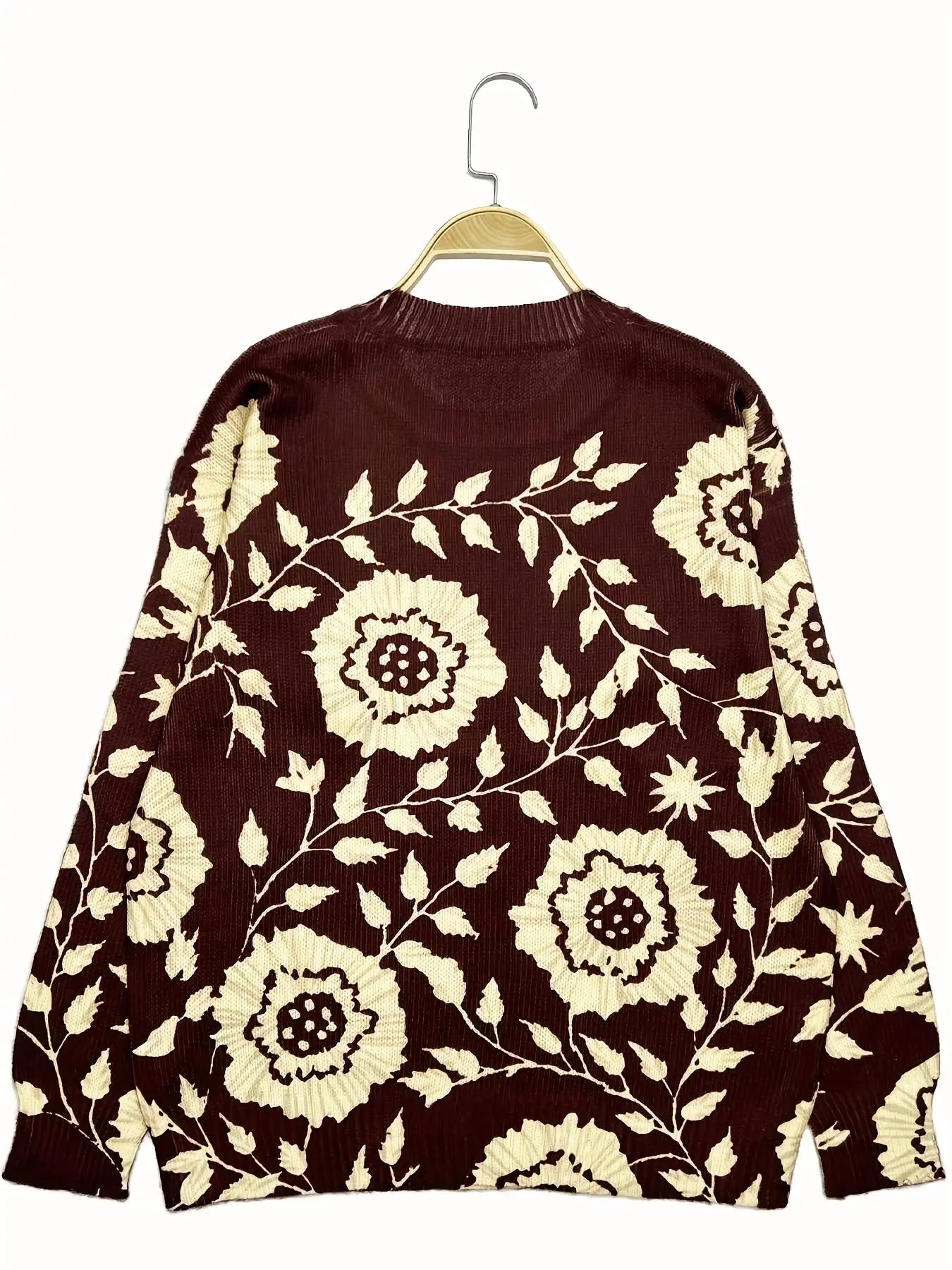 Amelie™ | Jersey elegante de manga larga y estampado floral.