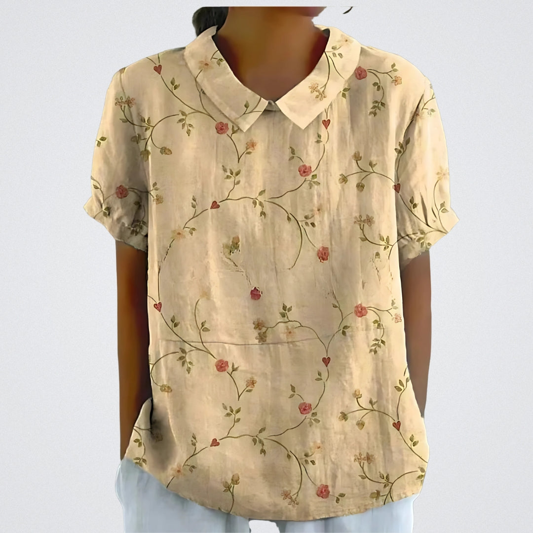 Lina™ | Blusa floral de lino