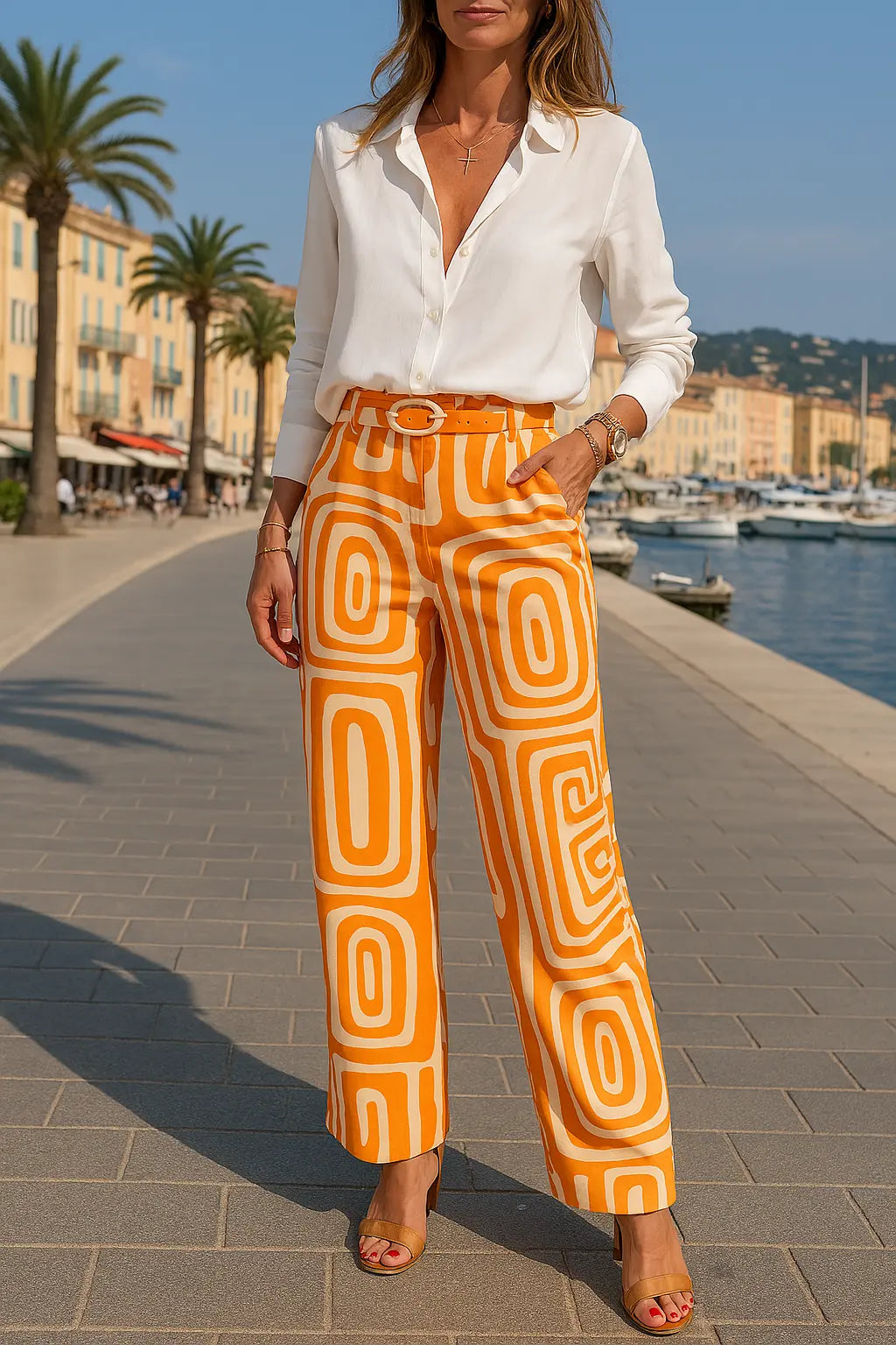 Camila™ | Elegante conjunto de 2 piezas: blusa y cinturón incluidos.