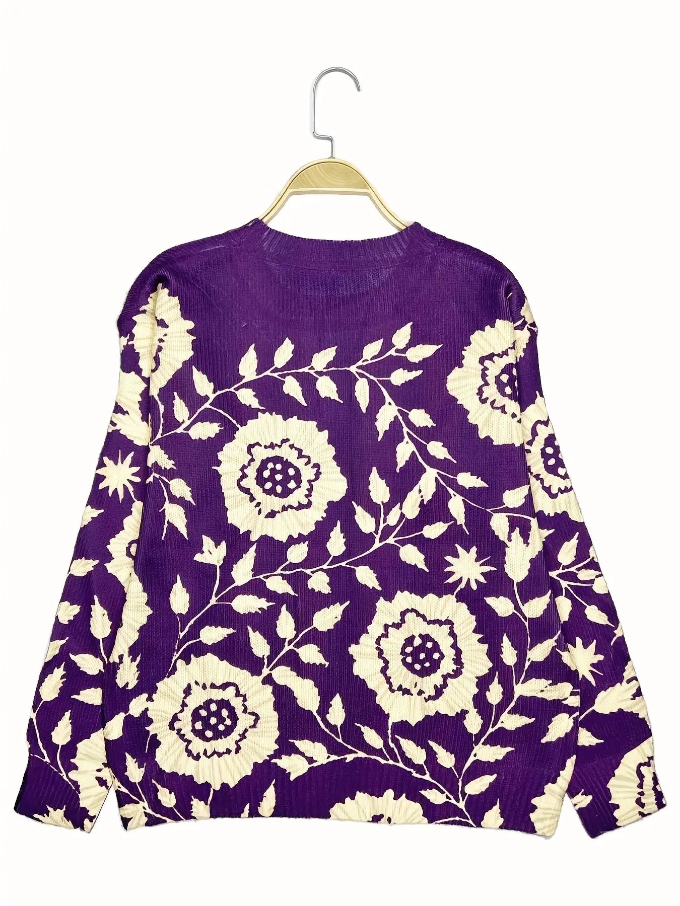 Amelie™ | Jersey elegante de manga larga y estampado floral.