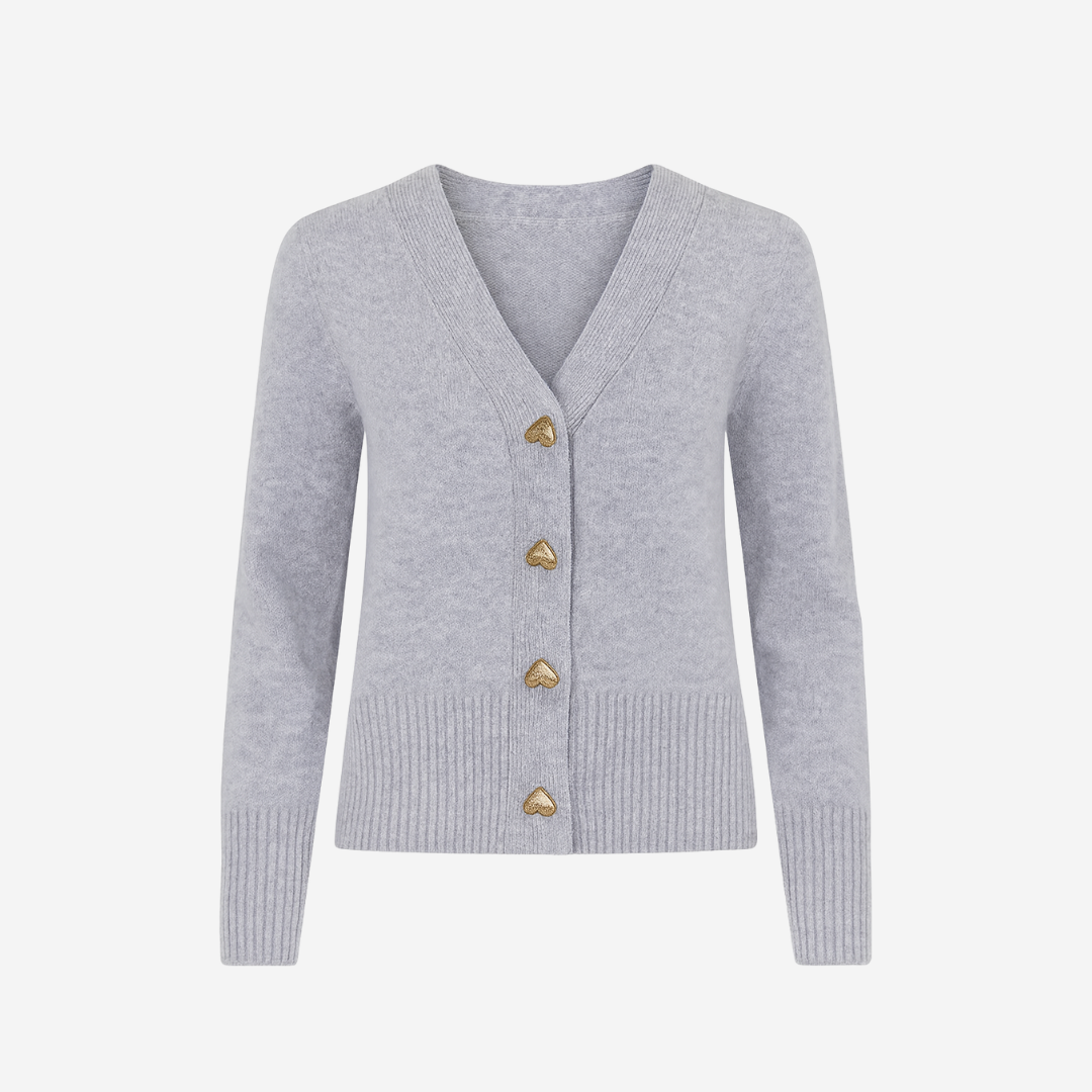 Cárdigan suave con botones de corazón Adele™