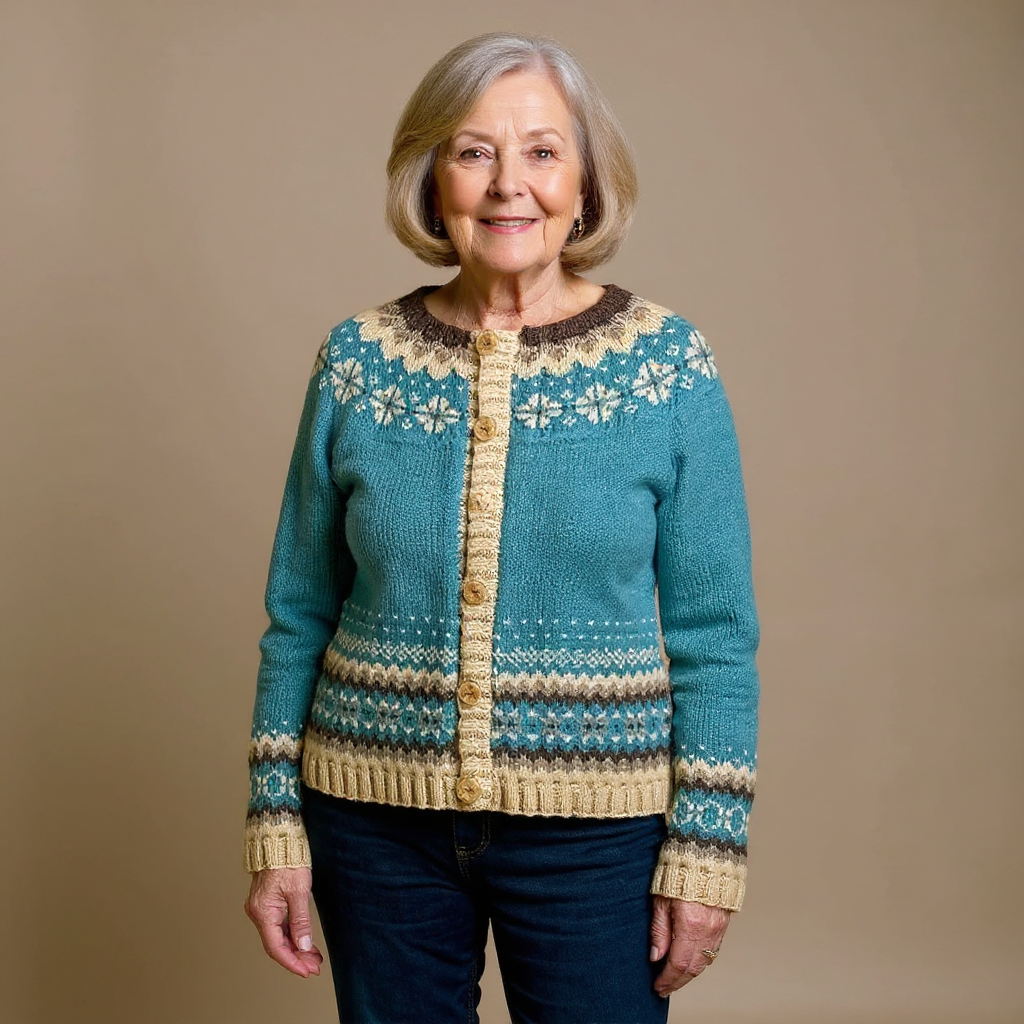 Cassandra™ - Cárdigan estilo isla vintage
