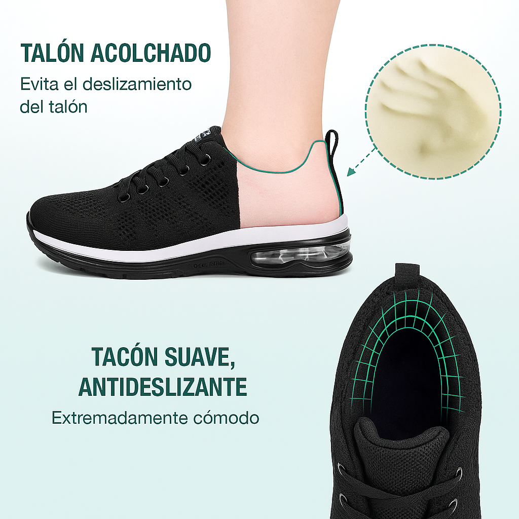 Zapatillas ortopédicos SanoWalk - Todo negro