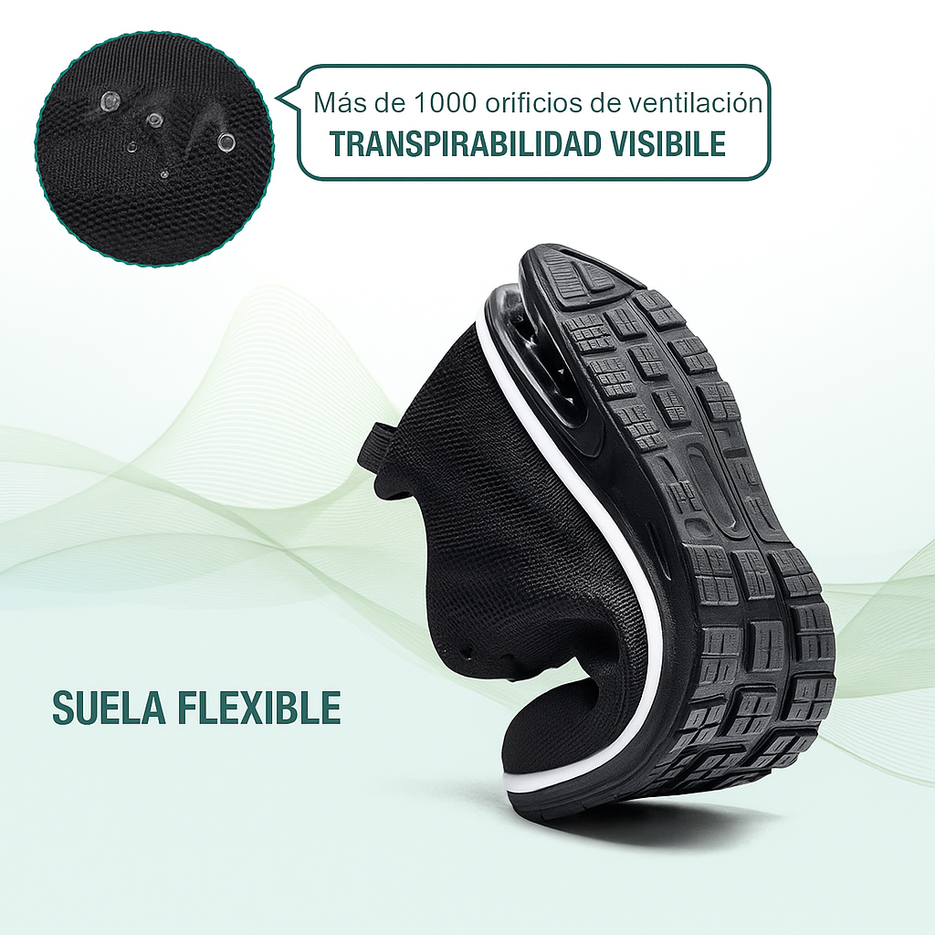 Zapatillas ortopédicos SanoWalk - Todo negro