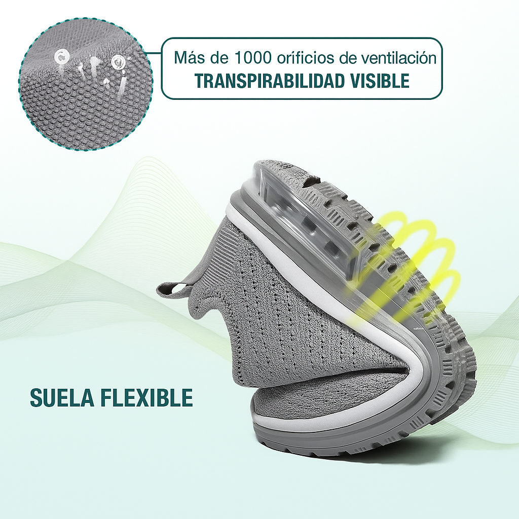 Zapatillas ortopédicas SanoWalk - Todo gris