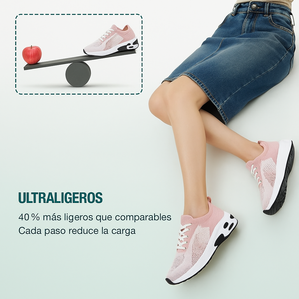 Zapatillas ortopédicas WalkMora - Blanco Rosa